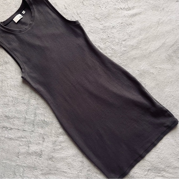 Aritzia Dresses & Skirts - Aritzia Wilfred Free Seymour Sleeveless Bodycon Tank Dress Dark Gray Sz M